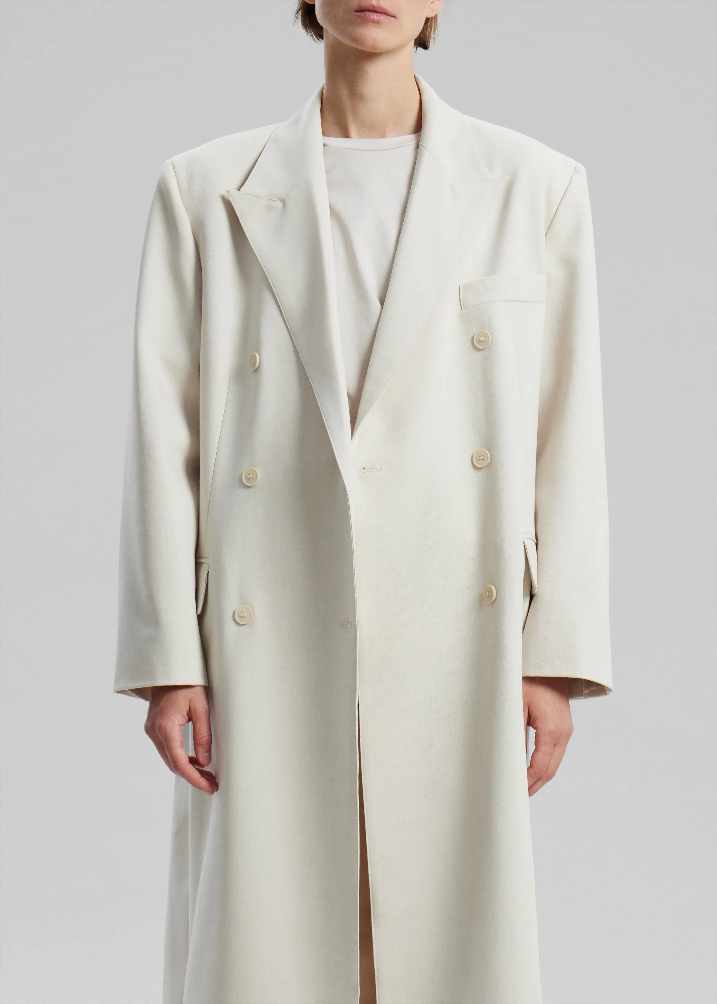 Dex Double Breasted Coat - Beige