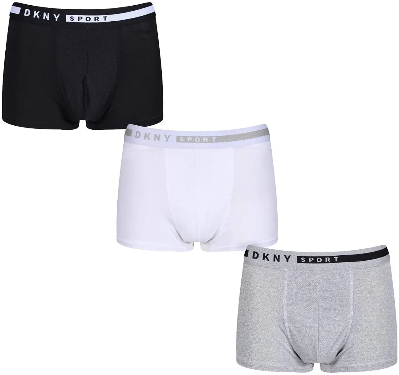 DKNY Trenton 3 PACK Trunks Black/White/Grey