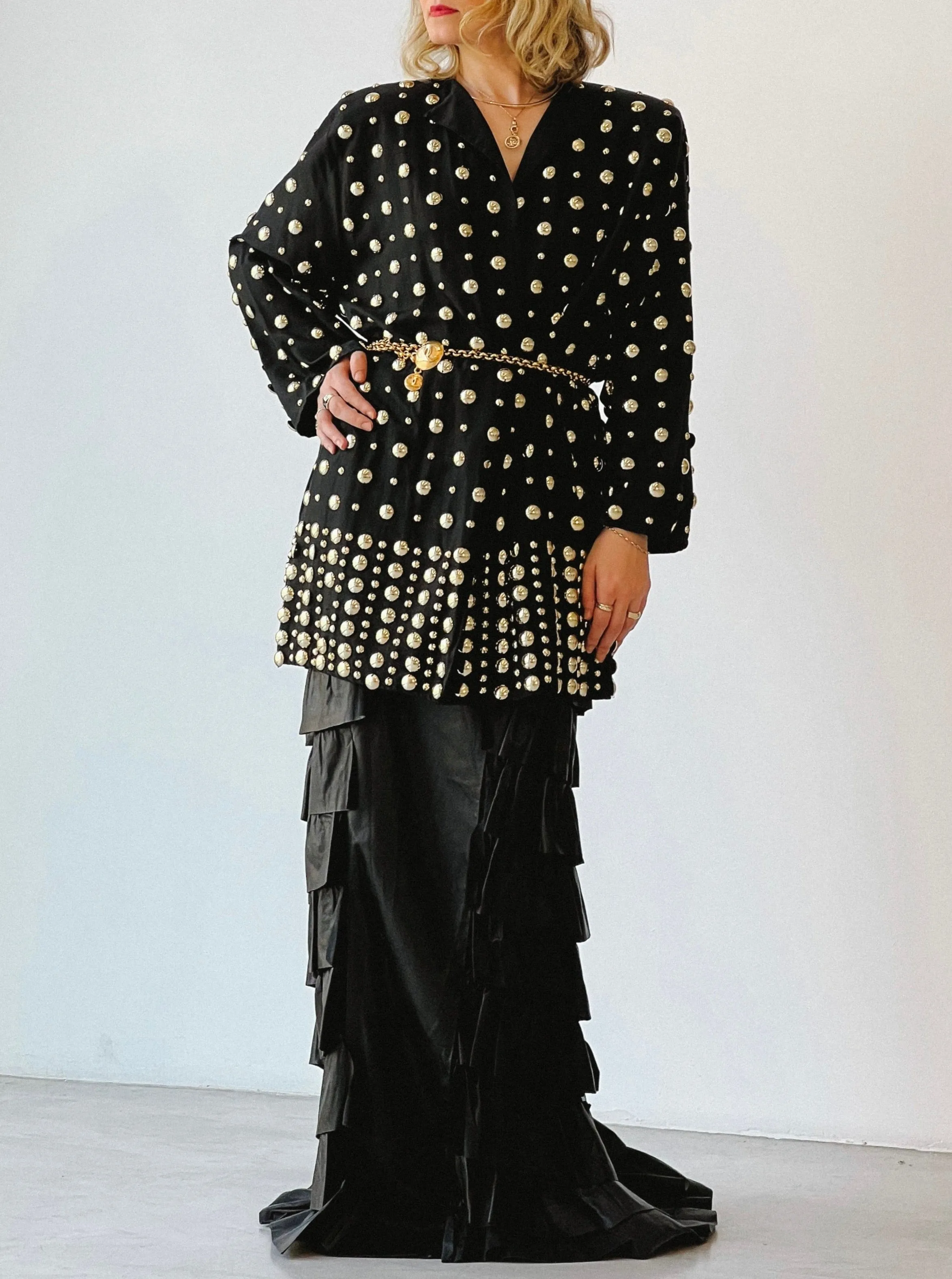 Dome Studded Longline Jacket