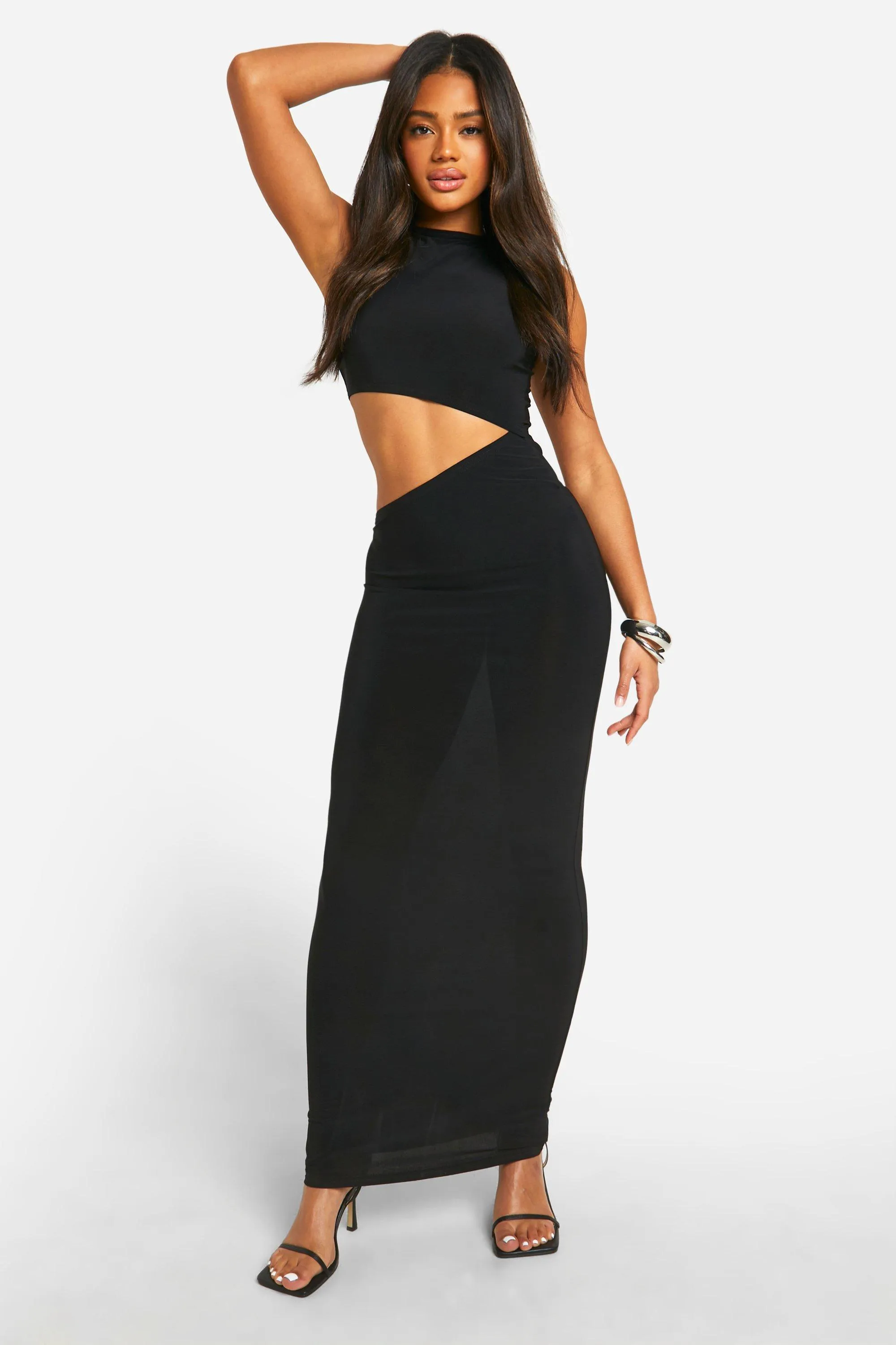 Dresses | Cut Out Slinky Maxi Dress | boohoo