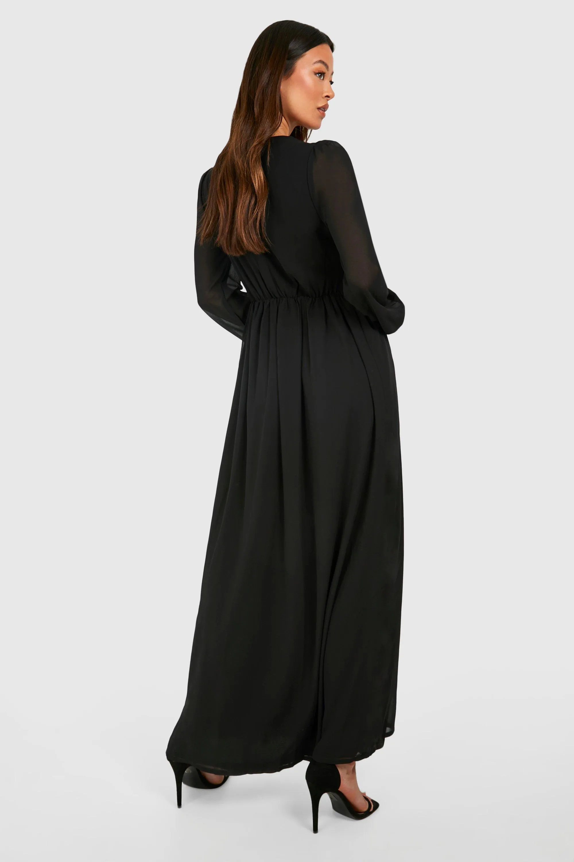 Dresses | Tall Chiffon Plunge Maxi Dress | boohoo