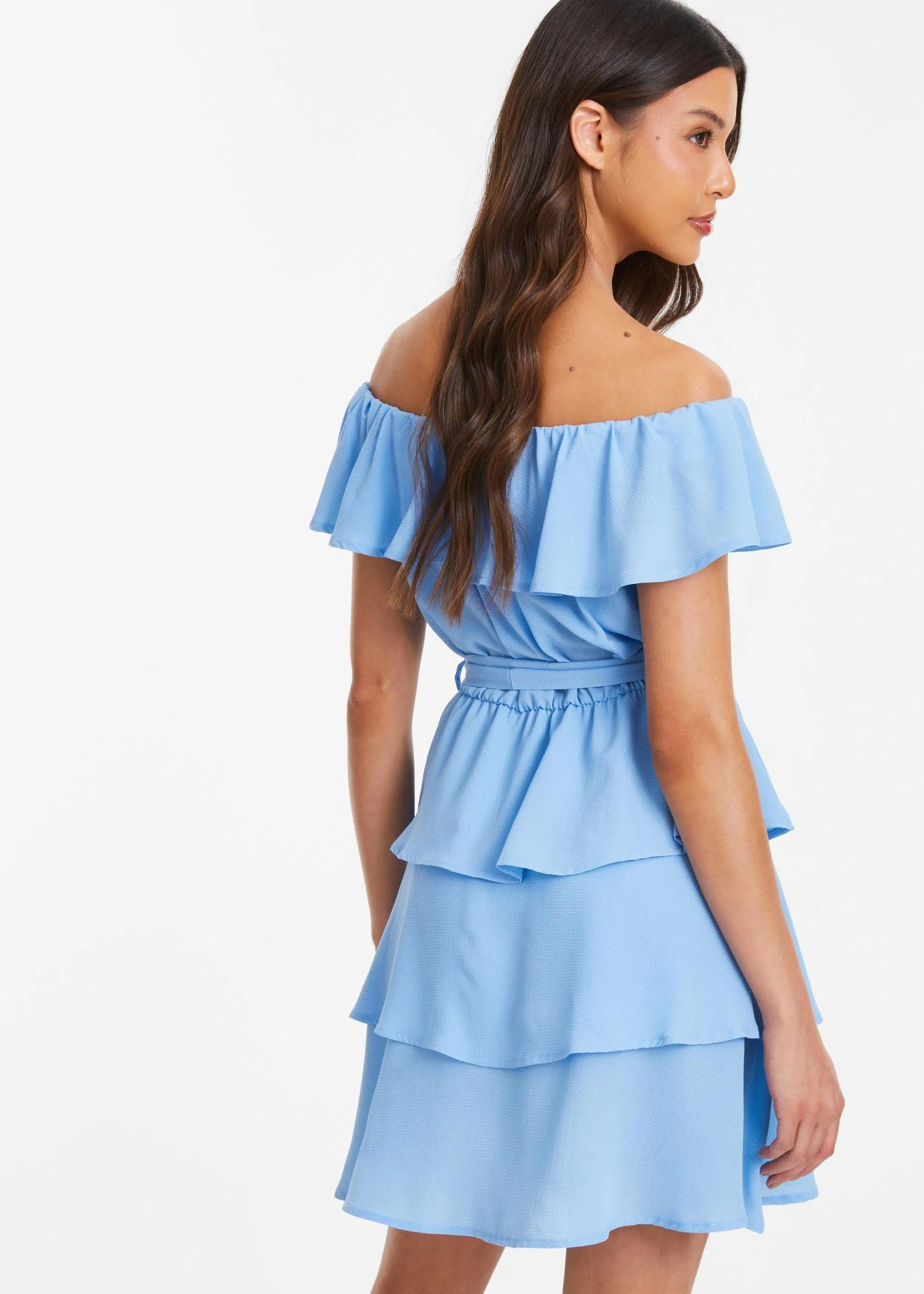 Dresses | Tiered Bardot Mini Dress | Quiz