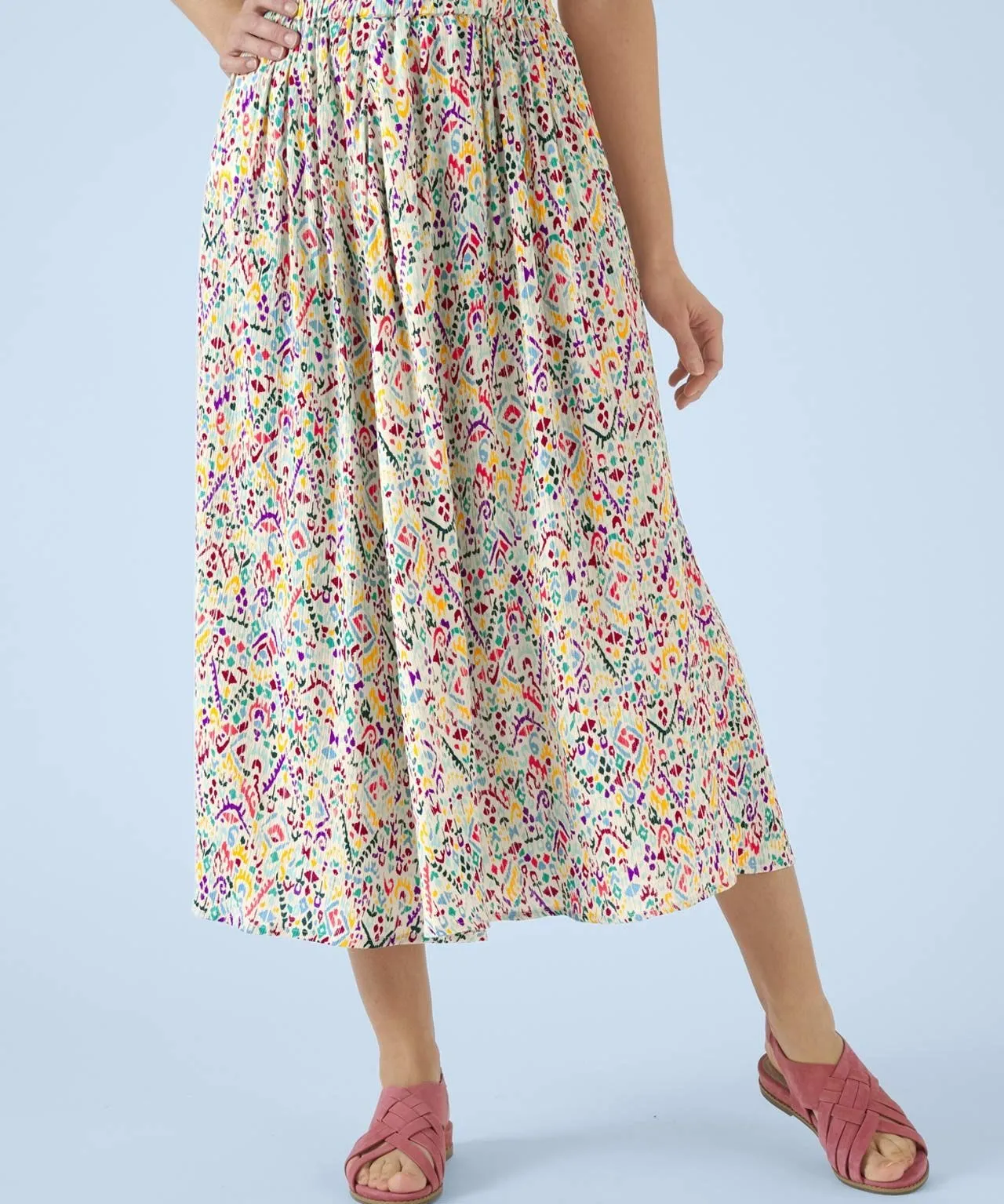 Ecovero Print Crinkle Skirt