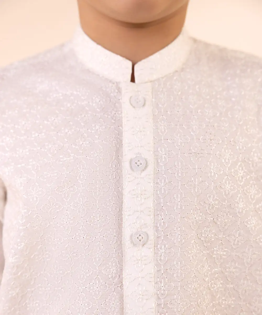 Embroidered Cambric Suit