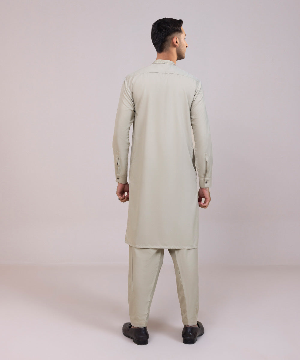 Embroidered Wash & Wear Suit