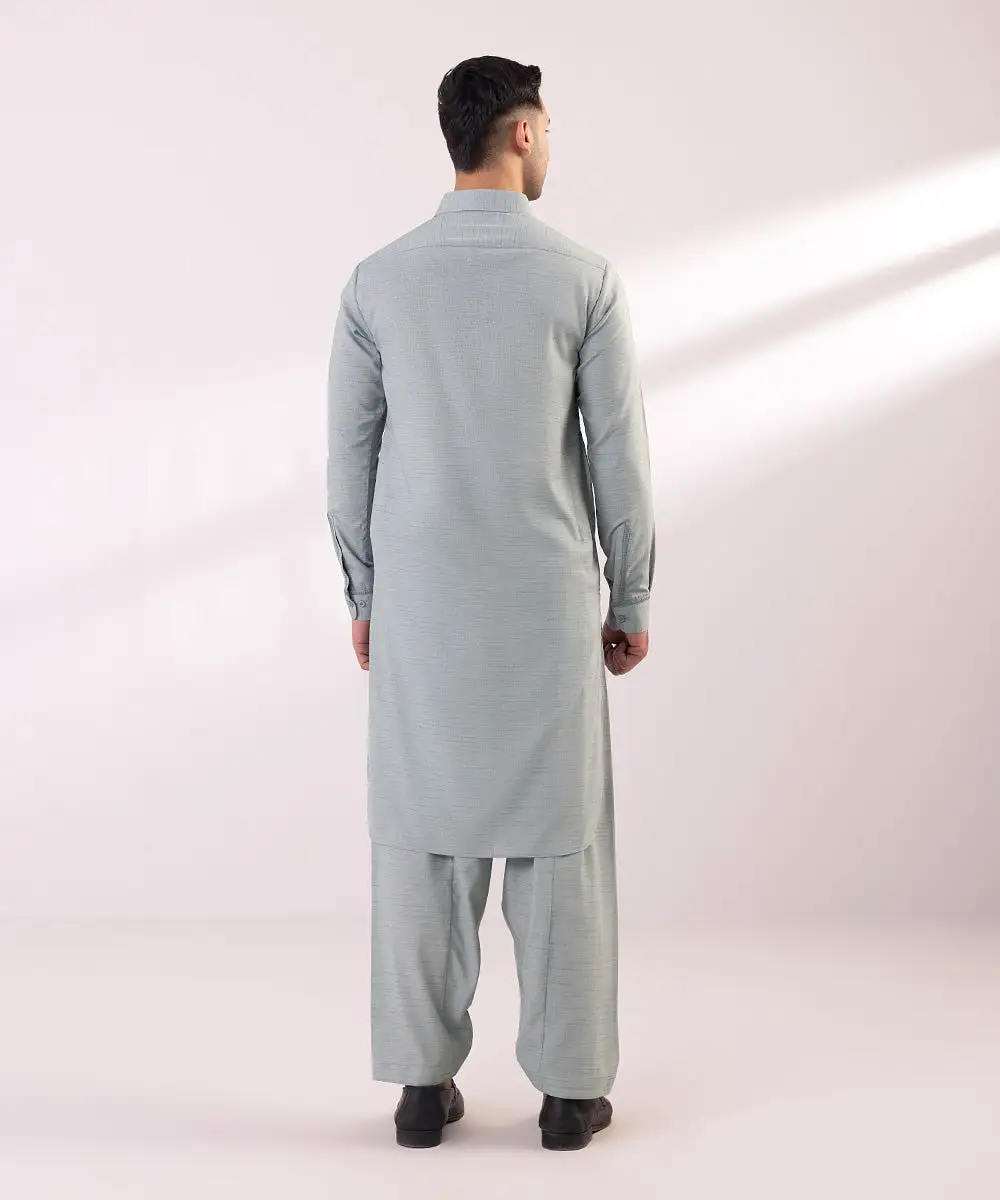 Embroidered Wash & Wear Suit