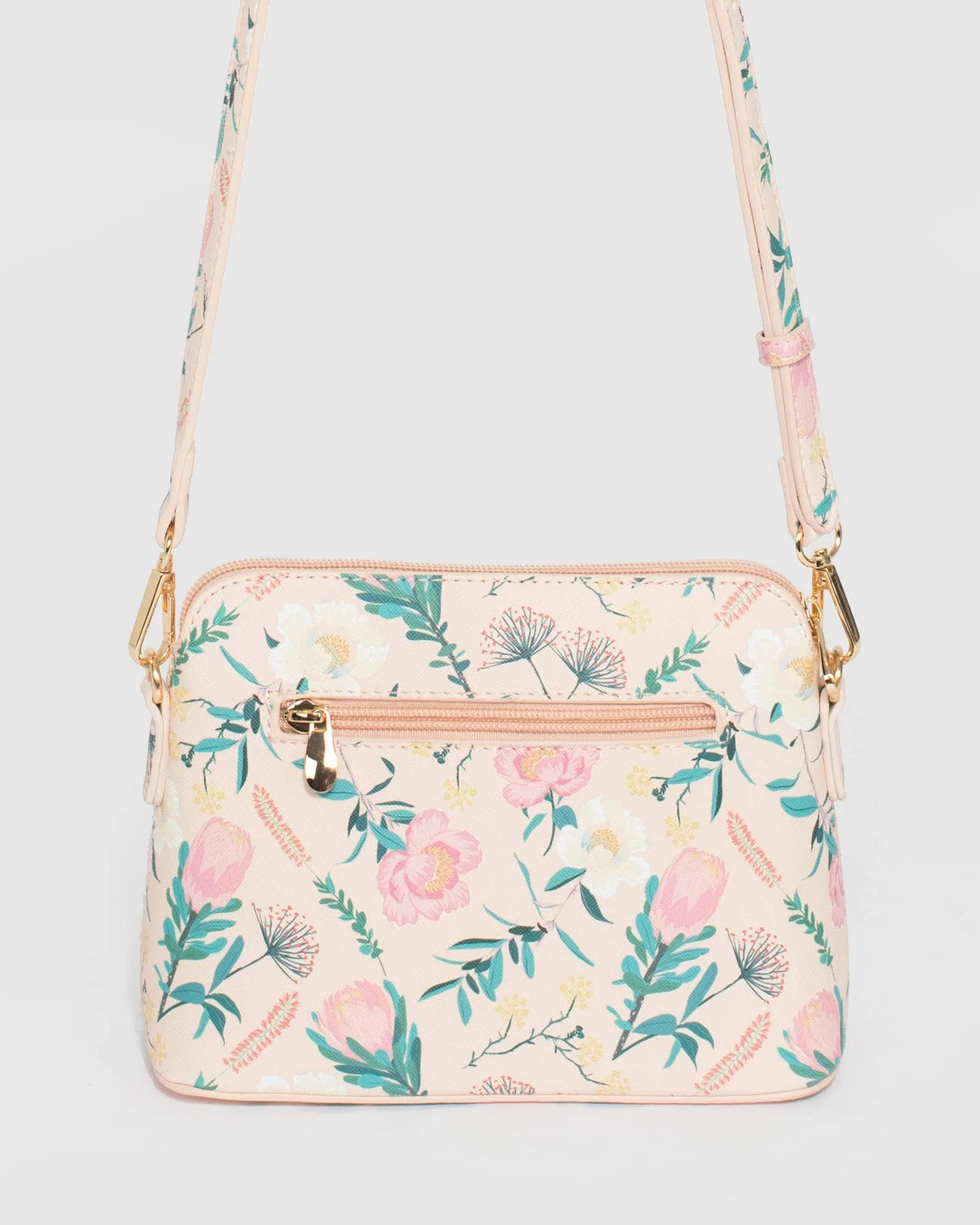 Flower Print Karen Plate Crossbody Bag