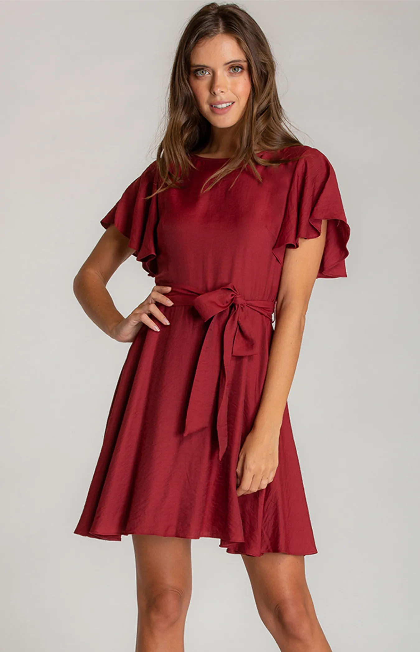 Frill Sleeve Mini Dress (ADR923A)