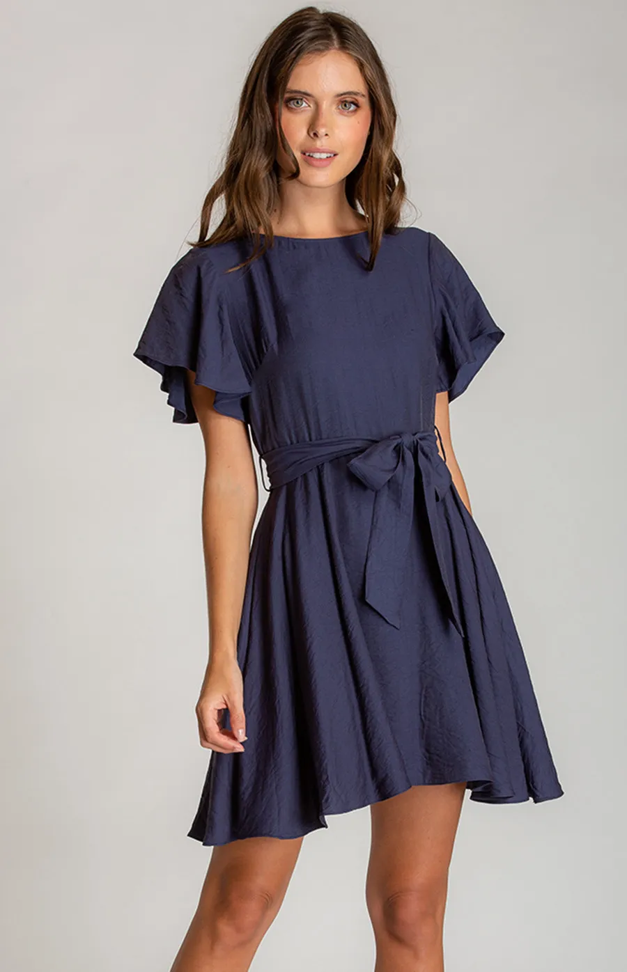 Frill Sleeve Mini Dress (ADR923A)