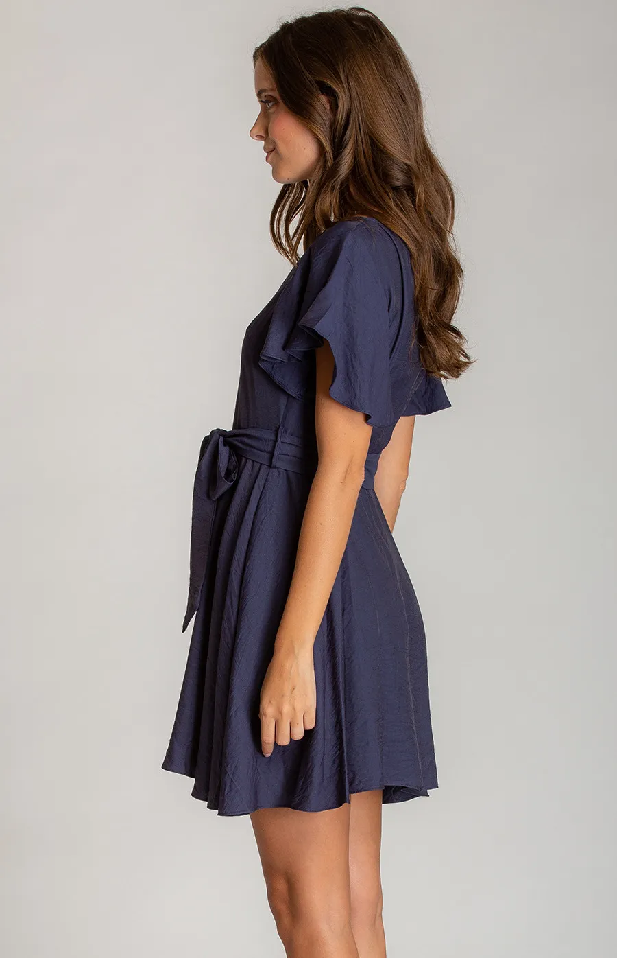 Frill Sleeve Mini Dress (ADR923A)