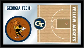 Georgia Tech Yellow Jackets HBS Basketball Framed Glass Wall Mirror (26x15)