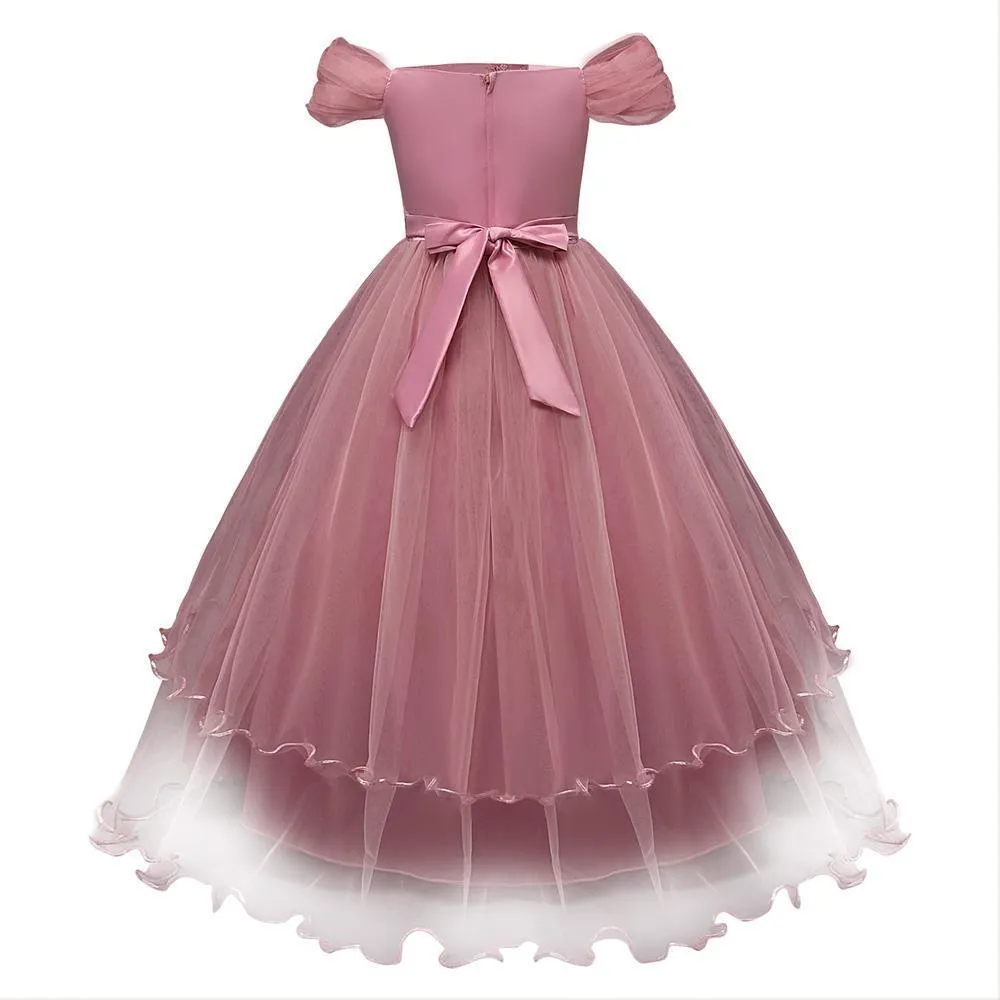 Girl Dress Kids Ruffles Lace Party Wedding Dresses