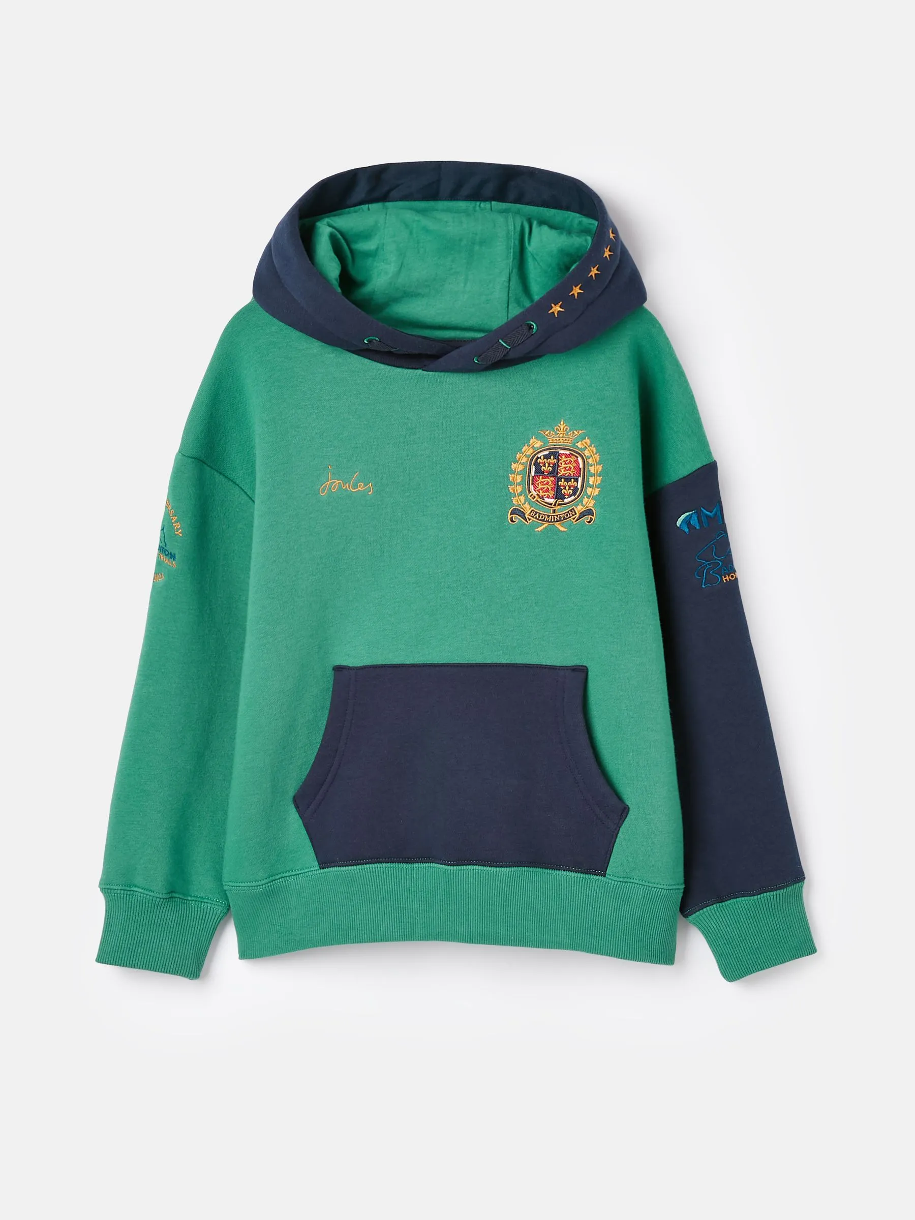 Green & Navy Boys' Jersey Hoodie