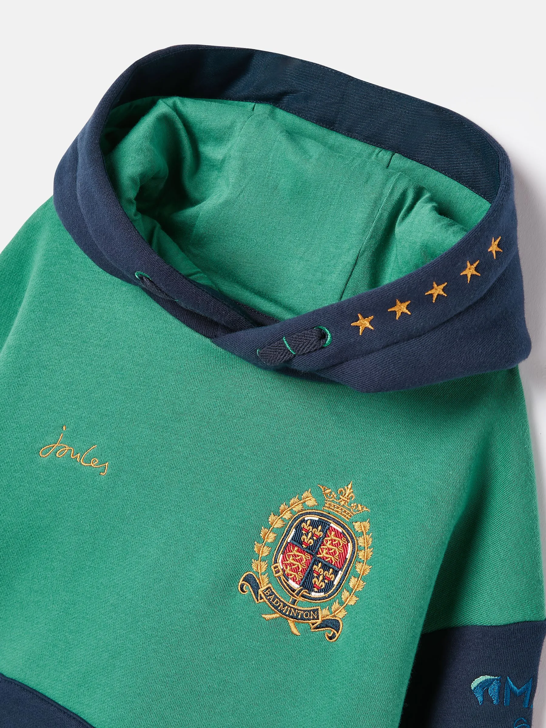 Green & Navy Boys' Jersey Hoodie