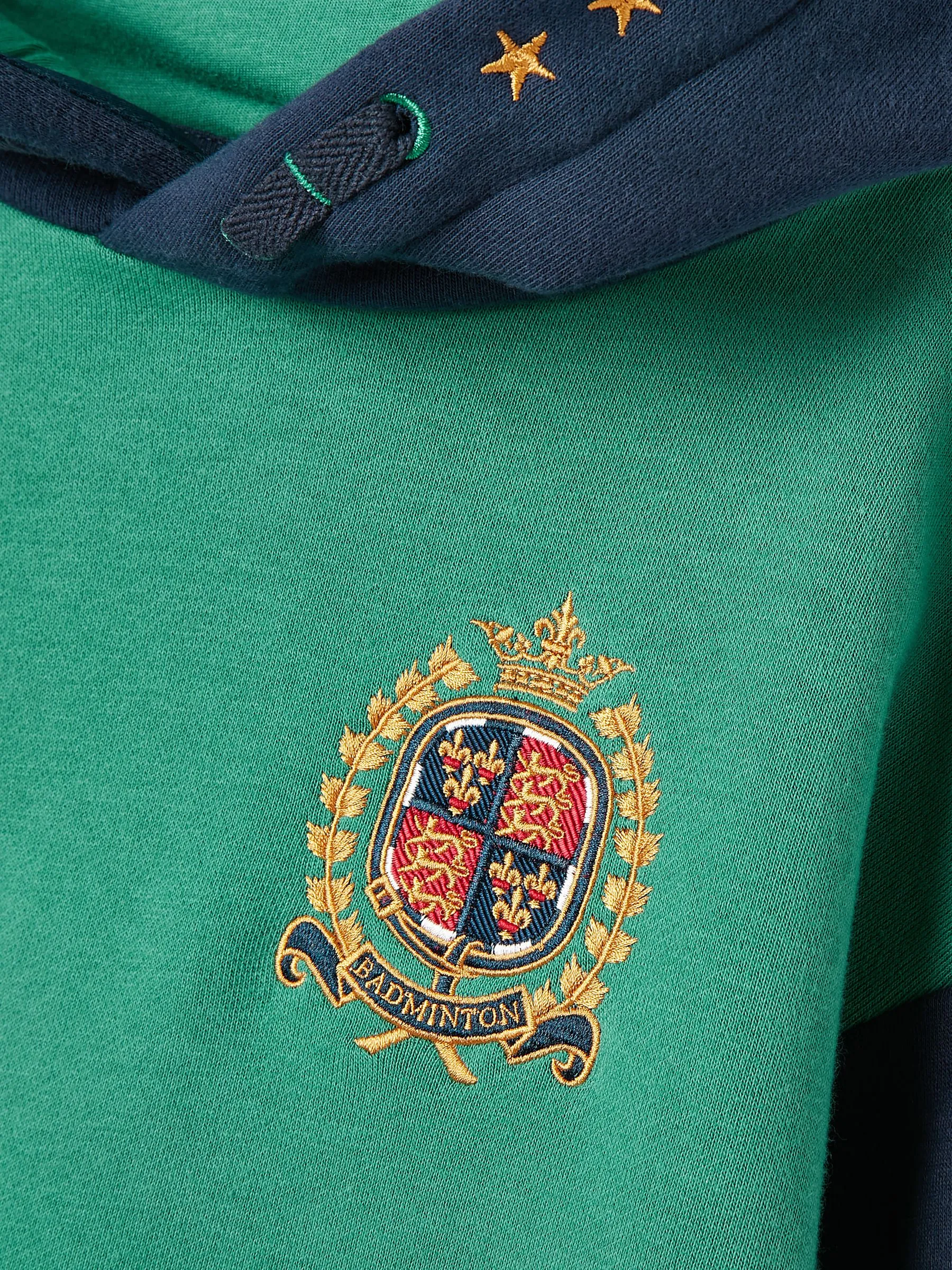 Green & Navy Boys' Jersey Hoodie