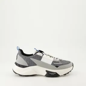 Grey Technical Fabric Sneakers