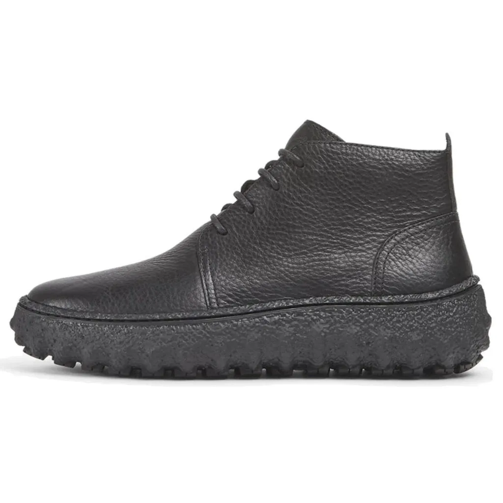 Ground Calfskin Leather Men's Ankle Boots