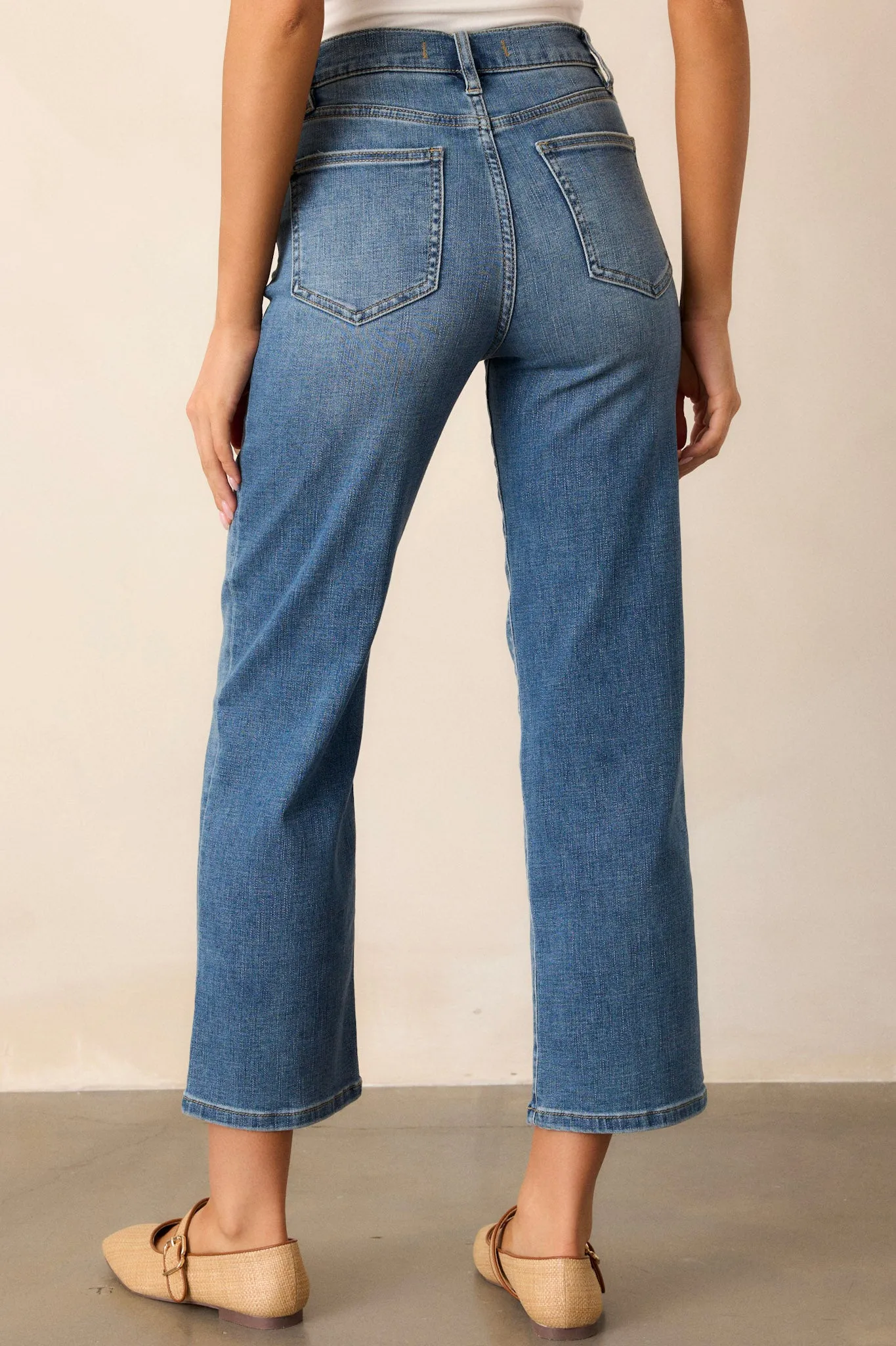 Handled It Medium Wash Straight Leg Jeans