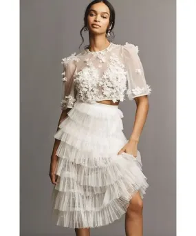 Helsi Brady Ruffled Tulle Midi Skirt