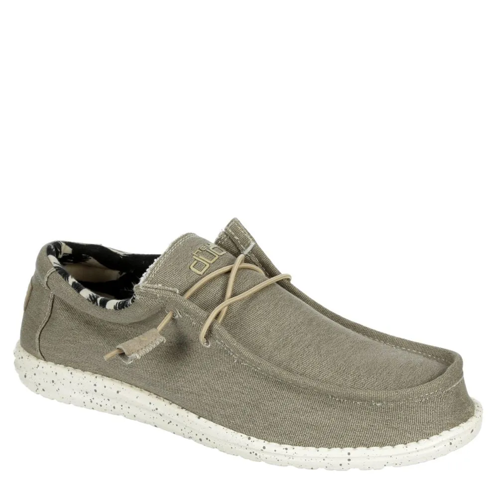 HEYDUDE  MENS WALLY KNIT SLIP ON SNEAKER