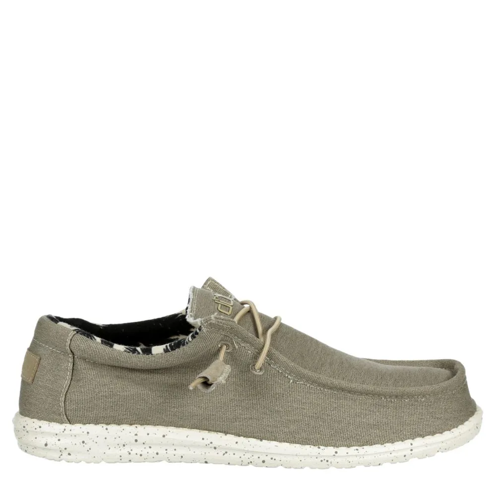 HEYDUDE  MENS WALLY KNIT SLIP ON SNEAKER