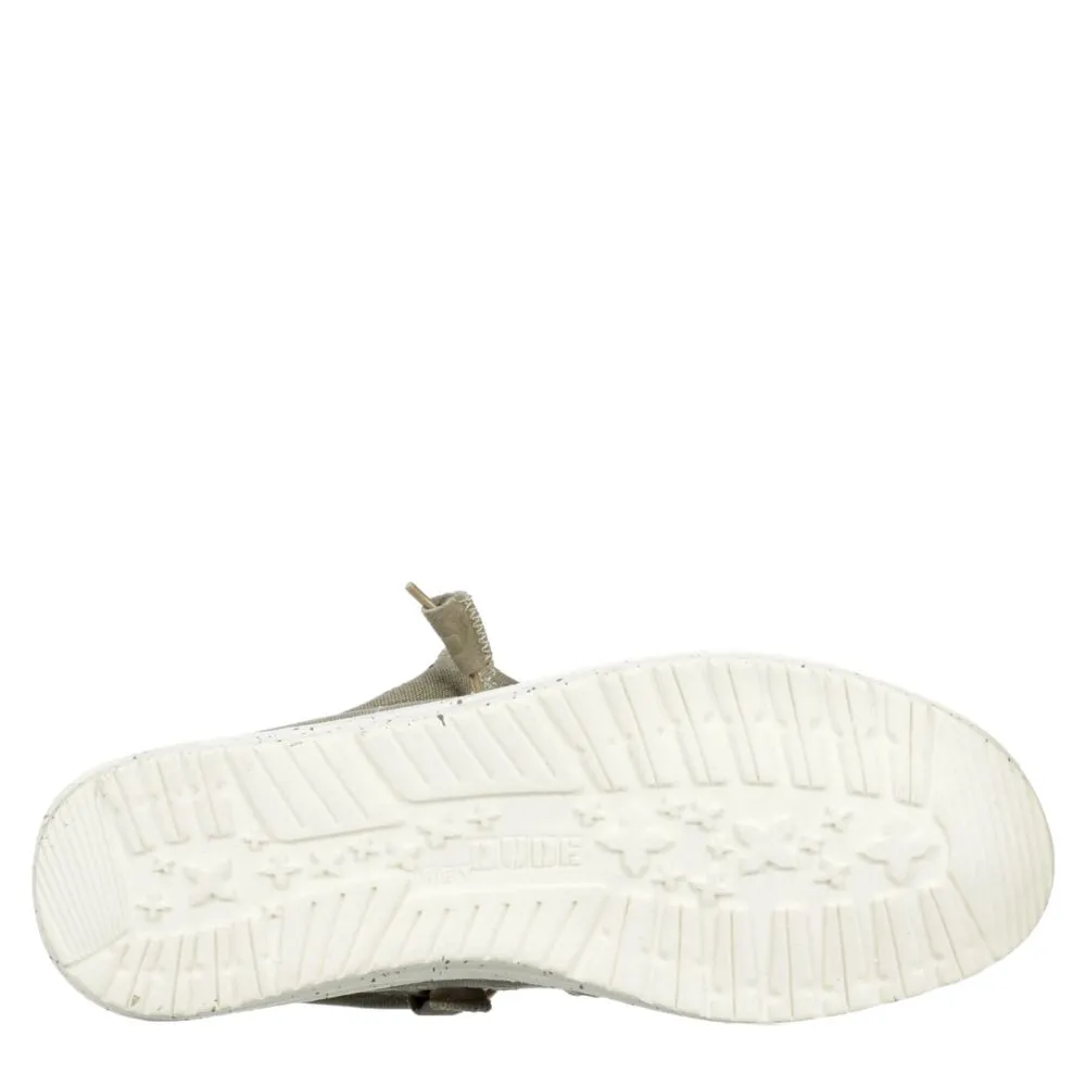 HEYDUDE  MENS WALLY KNIT SLIP ON SNEAKER