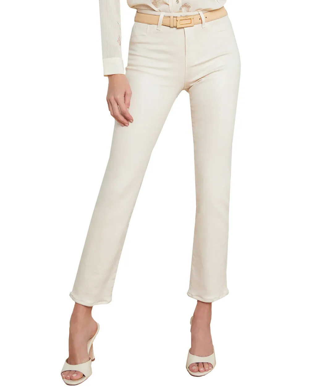 High Rise Ginny Straight Jean in French Vanilla