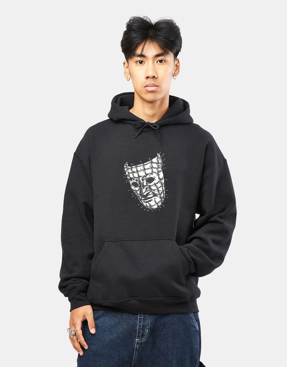 Hockey Pinhead Pullover Hoodie - Black