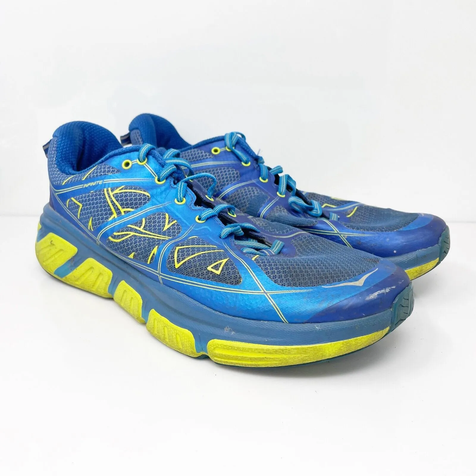 Hoka One One Mens Infinite 1009648 TBAC Blue Running Shoes Sneakers Size 10.5