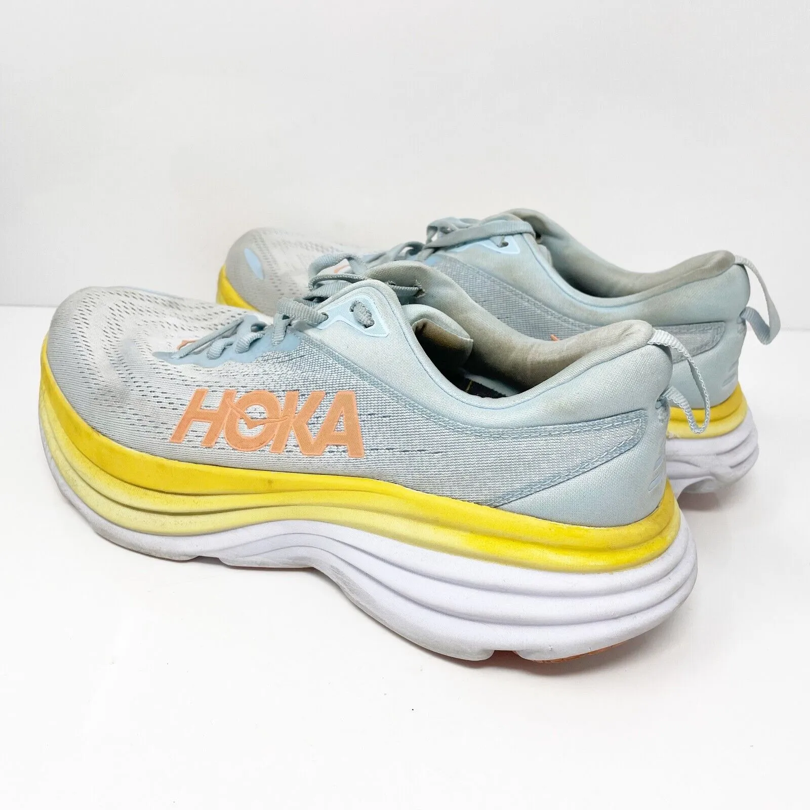 Hoka One One Womens Bondi 8 1127952 SSCA Blue Running Shoes Sneakers Size 11 B