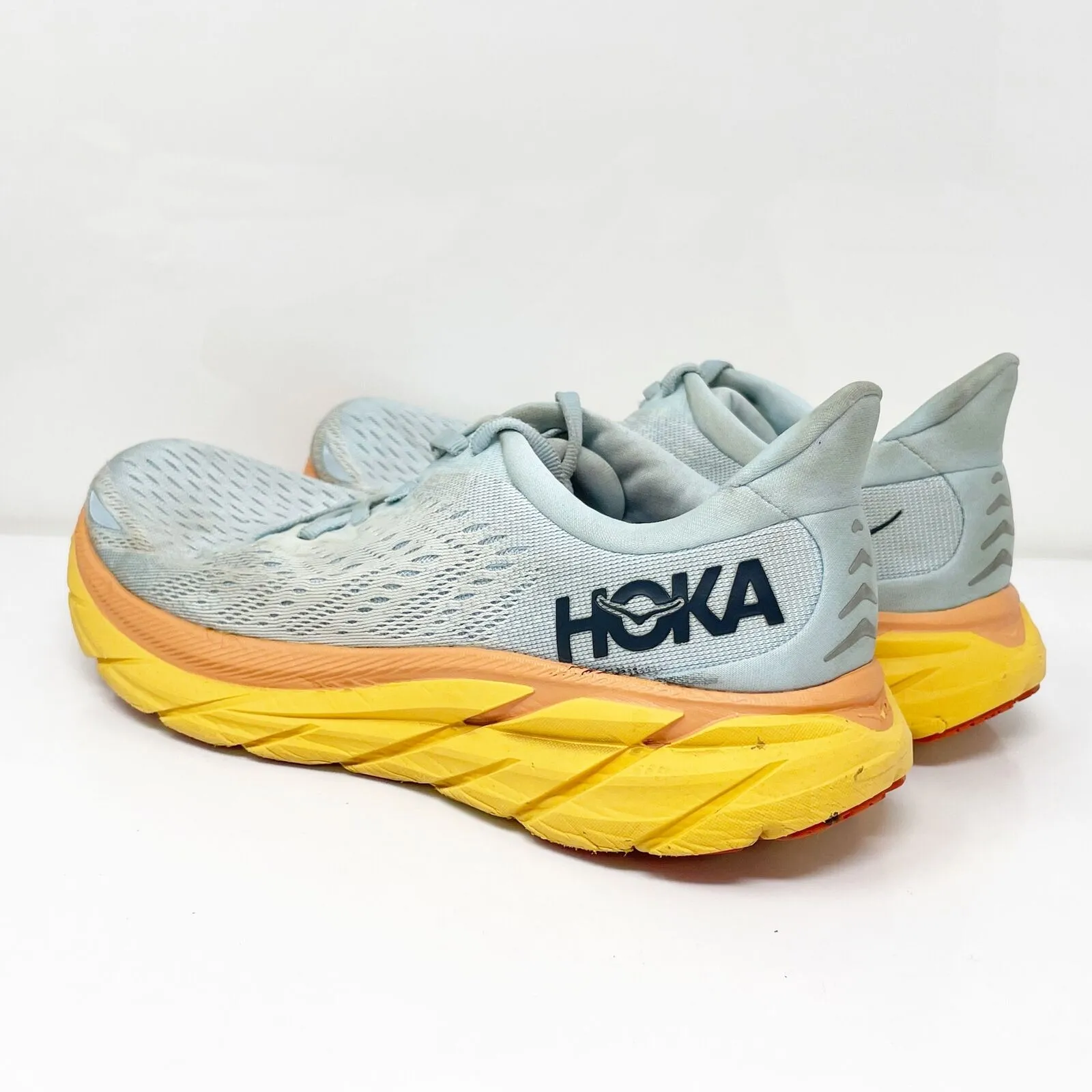 Hoka One One Womens Clifton 8 1119394 SSIF Blue Running Shoes Sneakers Size 9 B