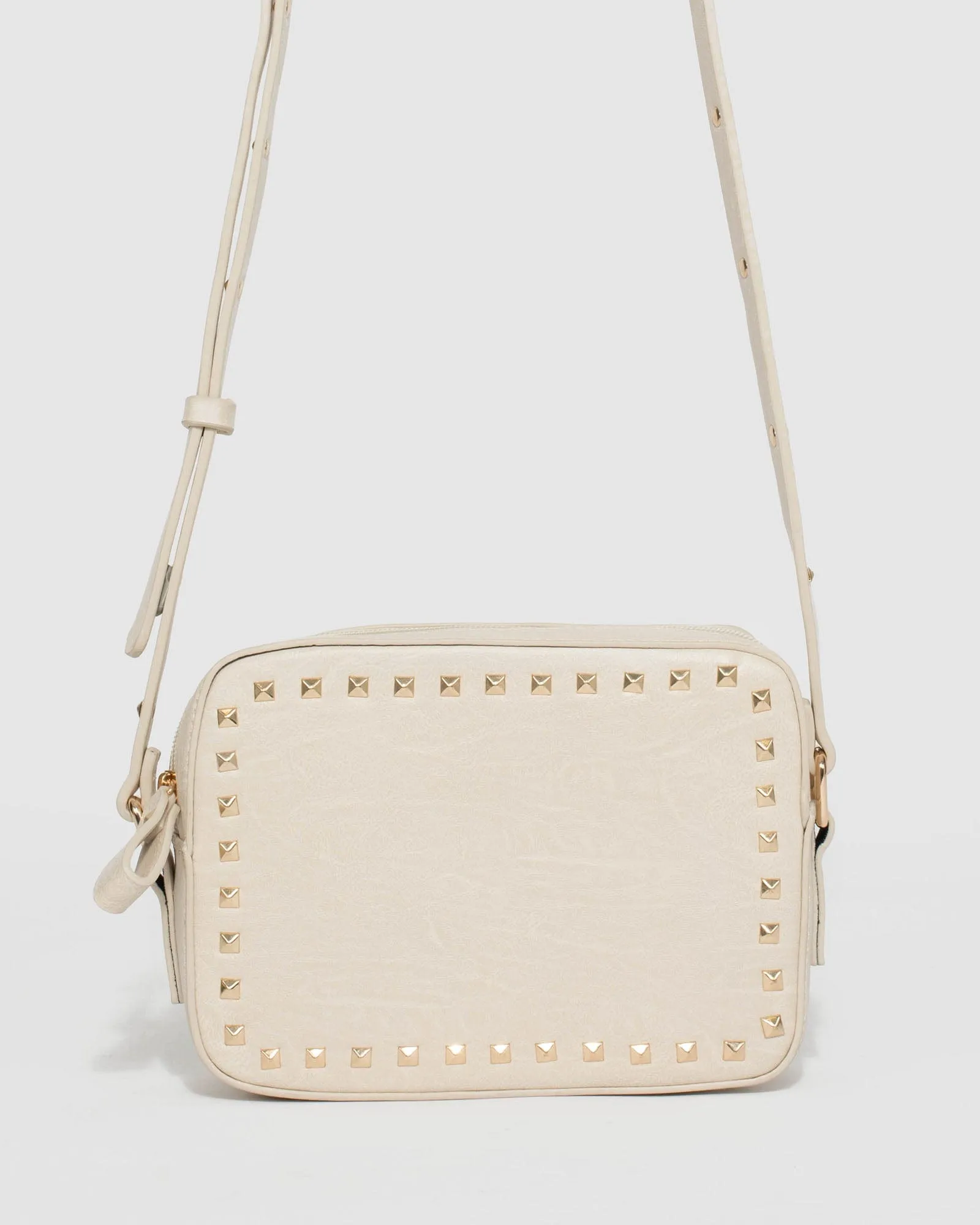 Ivory Chloe Stud Crossbody Bag