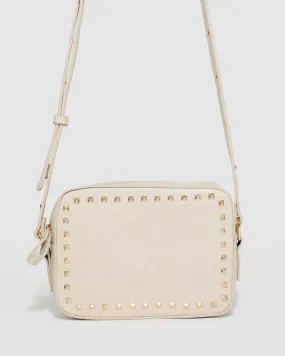 Ivory Chloe Stud Crossbody Bag