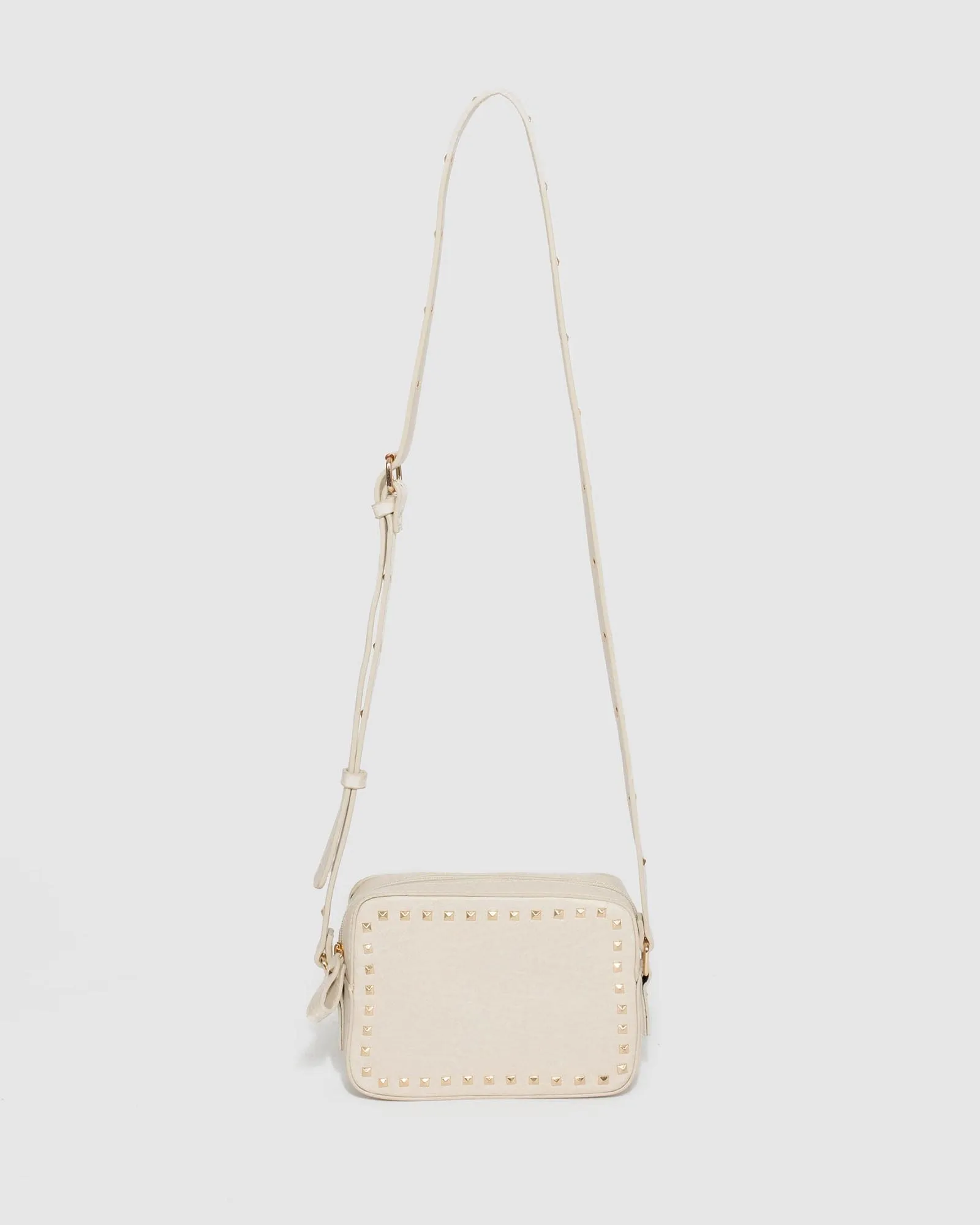 Ivory Chloe Stud Crossbody Bag