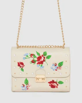 Ivory Paula Lock Crossbody Bag