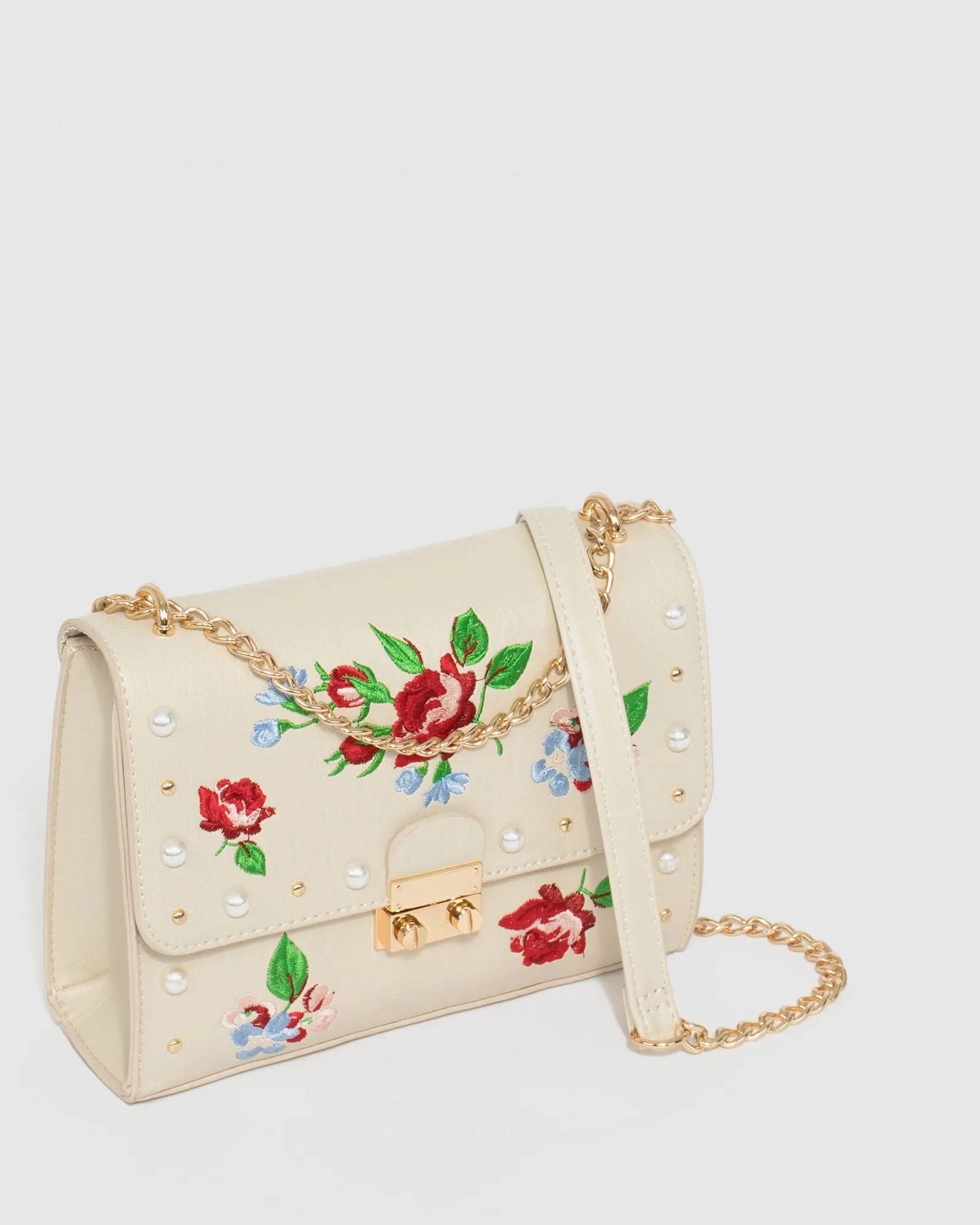 Ivory Paula Lock Crossbody Bag