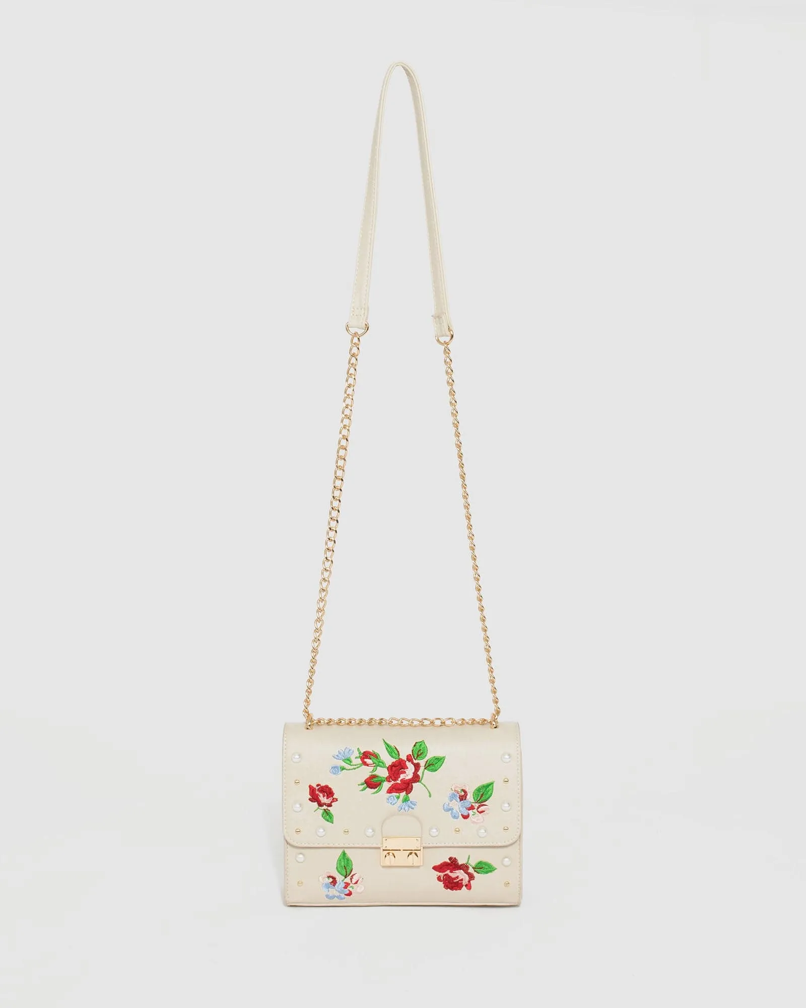 Ivory Paula Lock Crossbody Bag