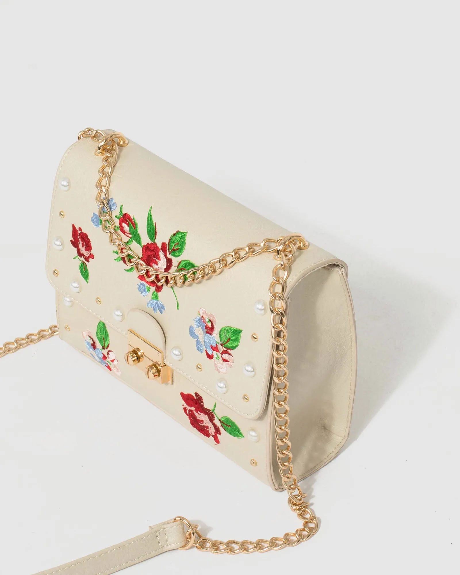 Ivory Paula Lock Crossbody Bag