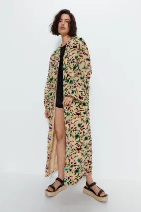 Jackets & Coats | Floral Longline Kimono | Warehouse