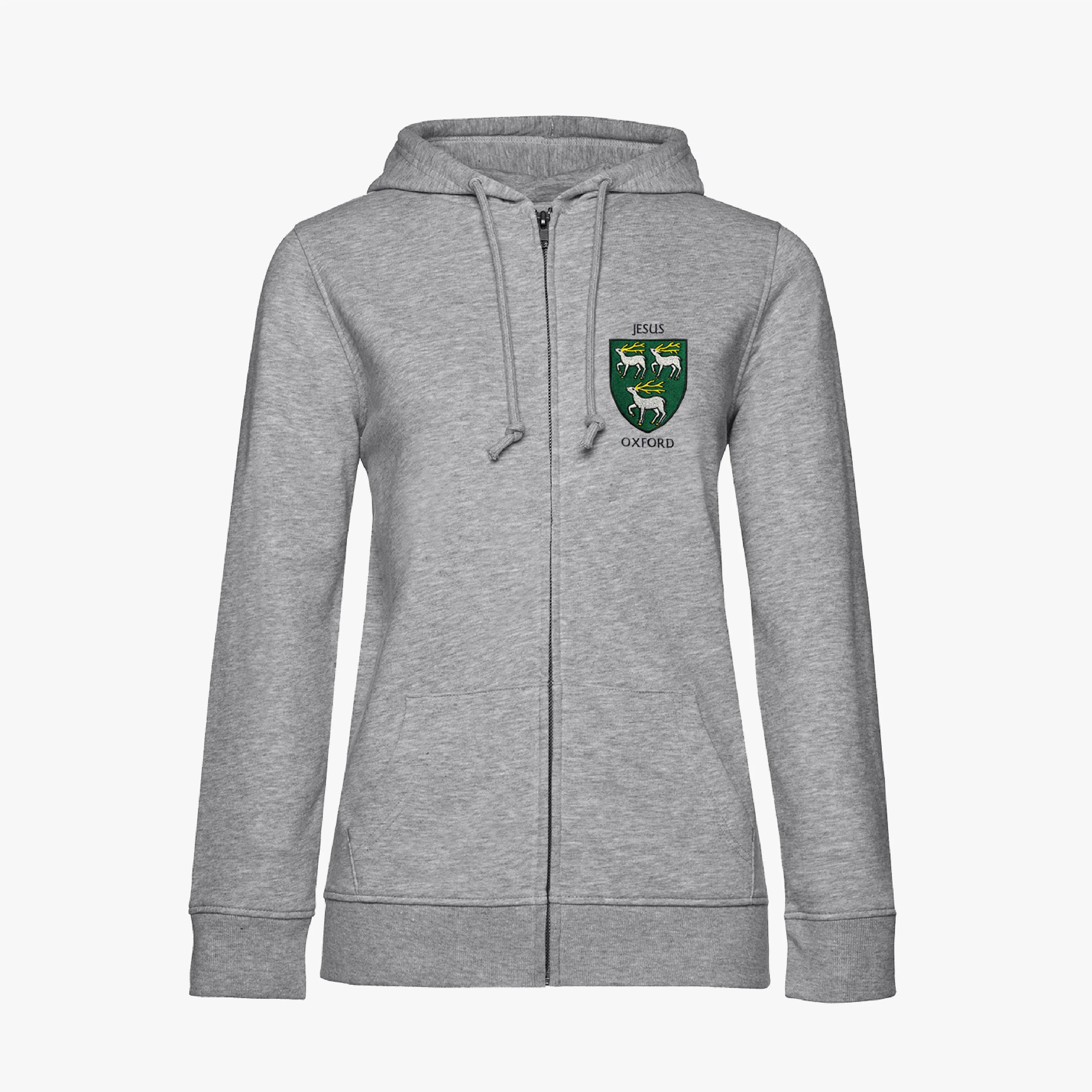 Jesus College Ladies Organic Embroidered Zip Hoodie