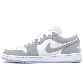 Jordan 1 Low White Wolf Grey Womens