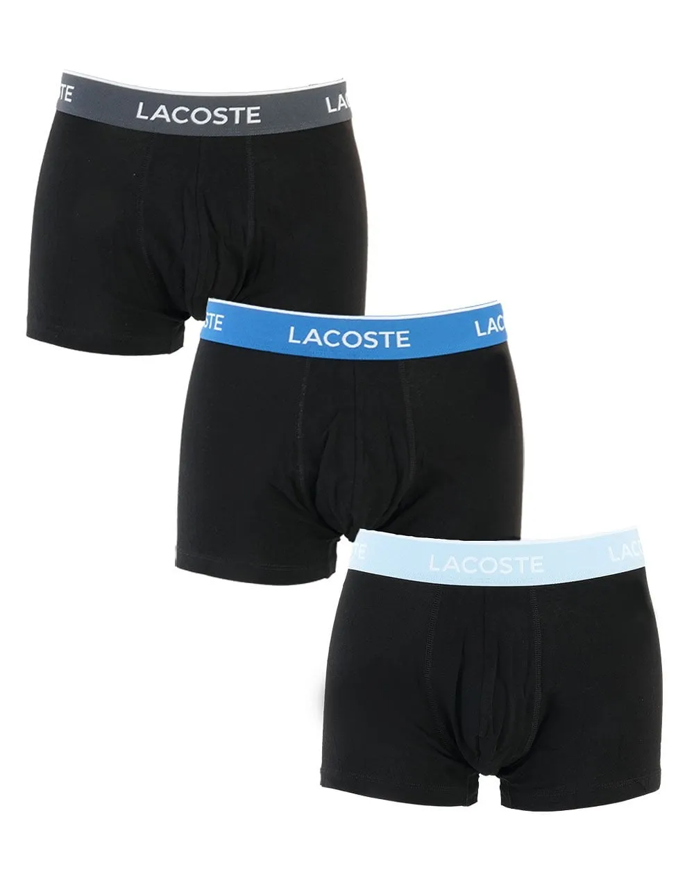 Lacoste Triple Pack Trunks Black/Blue