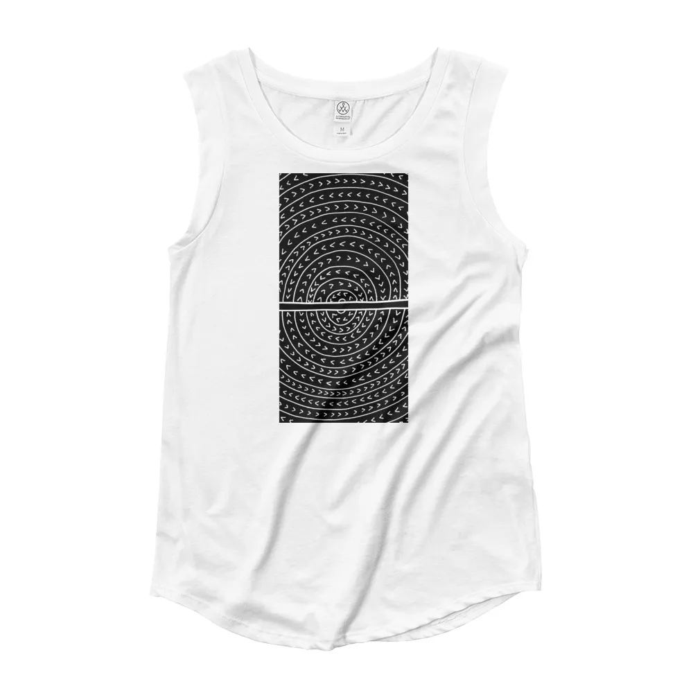 Ladies’ Cap Sleeve T-Shirt Vowel O