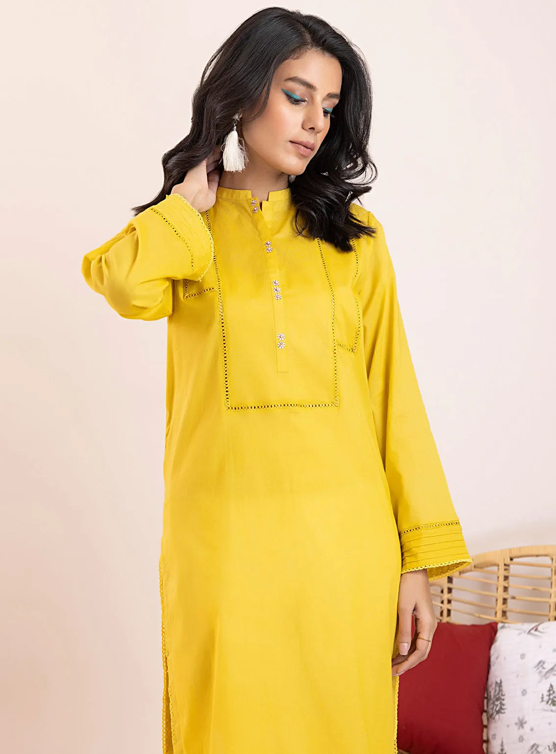 Lakhany By LSM Lace Work Dobby Kurti - LG-SK-0060