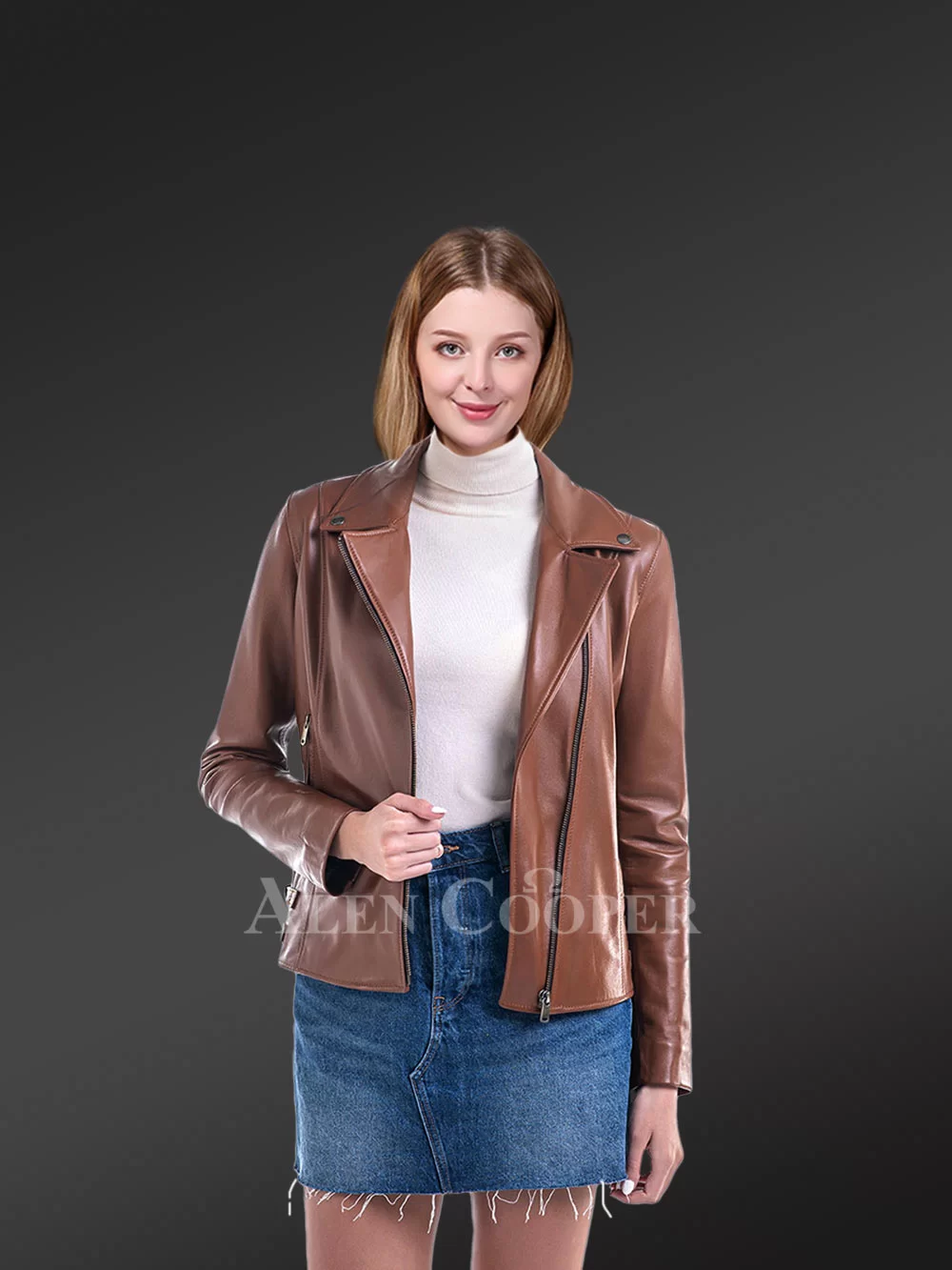 Leather Jackets in Coffee for Tasteful Women