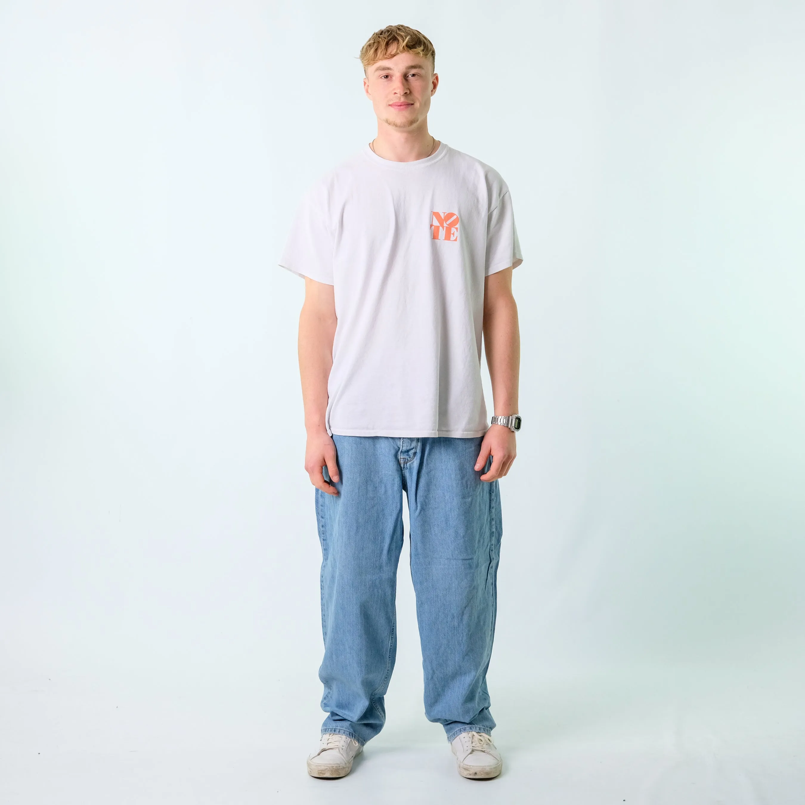 Light Blue 90s Homeboy Loud Couture Denim Jeans Pants (34x30)