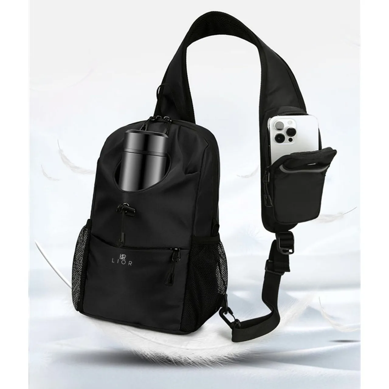 Lior™ Crossbody Sling Bag with Front Bottle Pocket