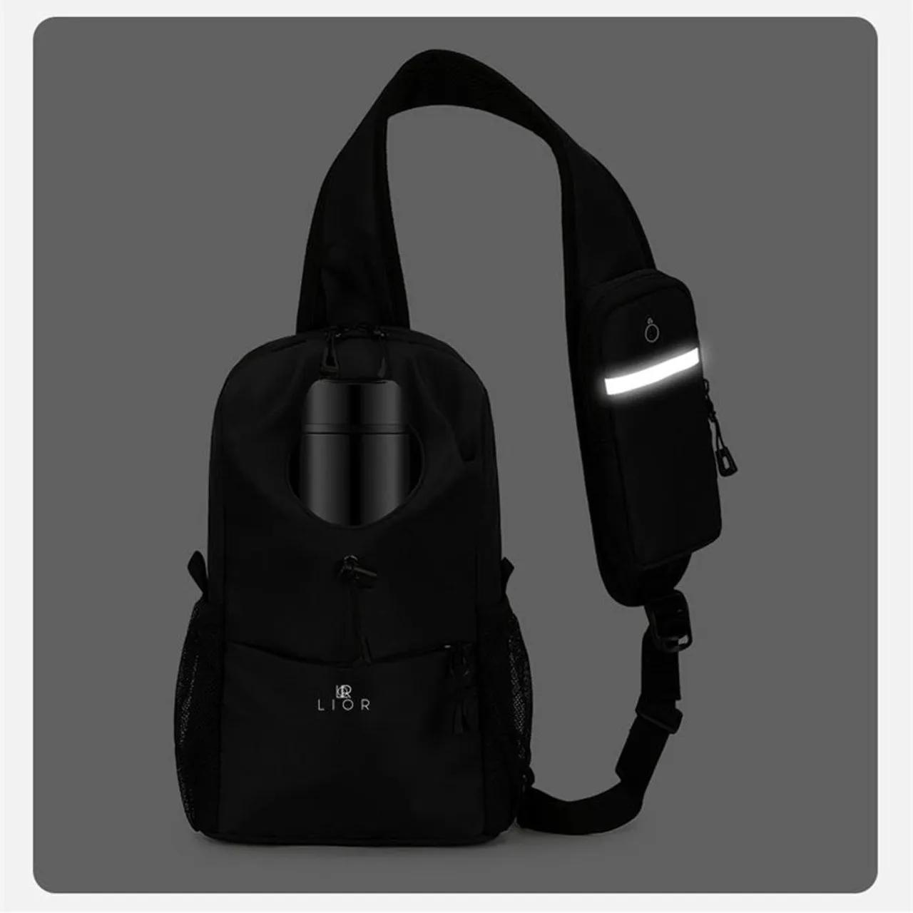 Lior™ Crossbody Sling Bag with Front Bottle Pocket