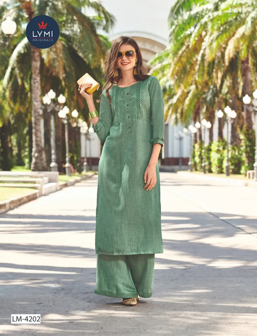 LYMI ORIGINALS PRESENTS RAYON FABRIC WITH EMBROIDERY WORK KURTI