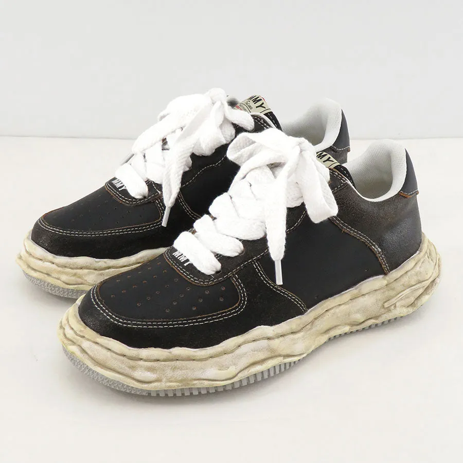 【Maison MIHARA YASUHIRO】WAYNE OG Sole Cracking Leather Low-top Sneaker (BLACK) A12FW715